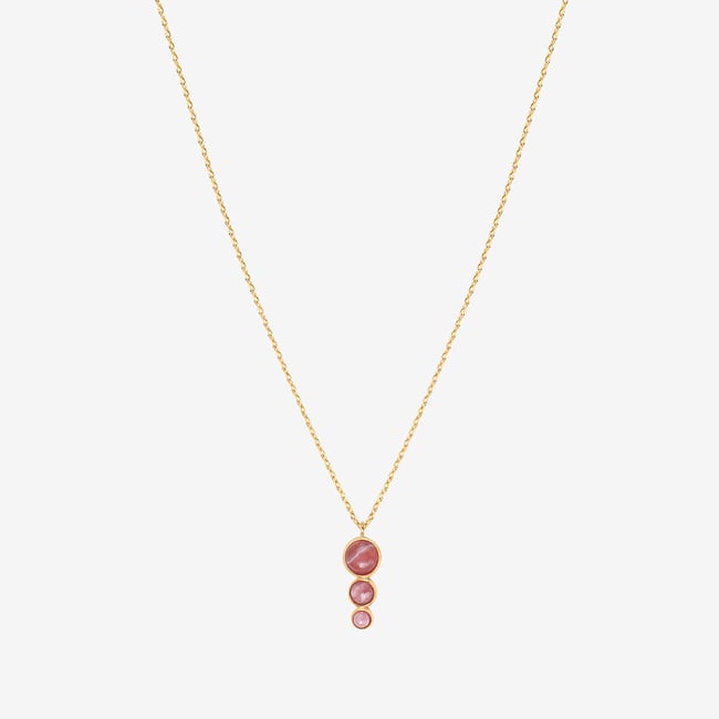 Collier doré rhodochrosite - andrea rose <span itemprop=