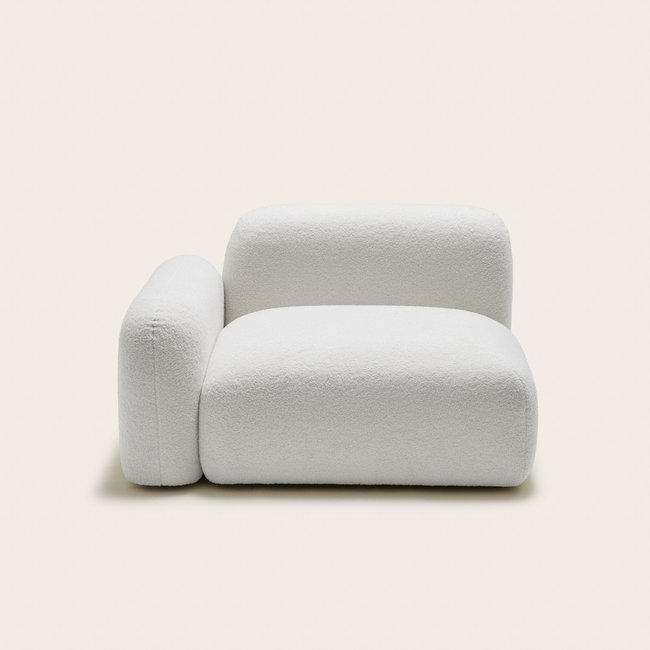 Chauffeuse modulable accoudoir bas G en En fibre de polyester recyclé  ISILD - MADURA