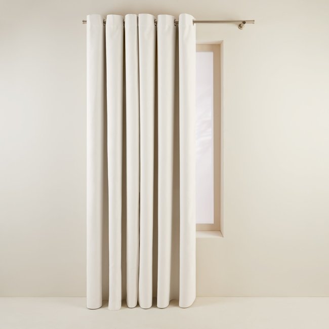 Rideau en Tissu obscurcissant à 80% NIGHT blanc <span itemprop=