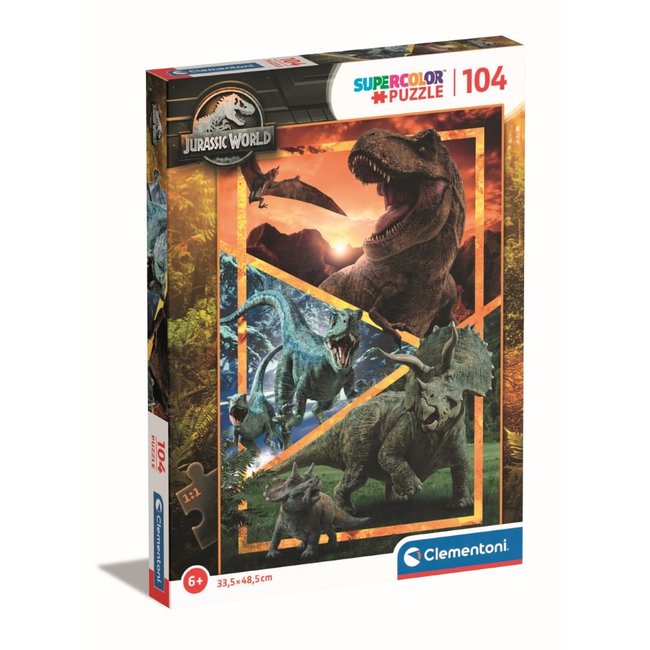 104 pièces super - jurassic world - CLEMENTONI