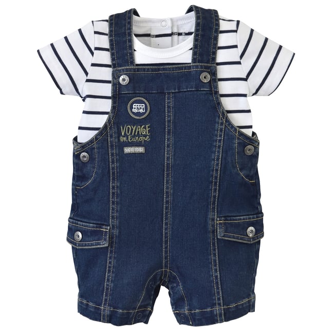 Ensemble salopette garÇon jean bleu <span itemprop=