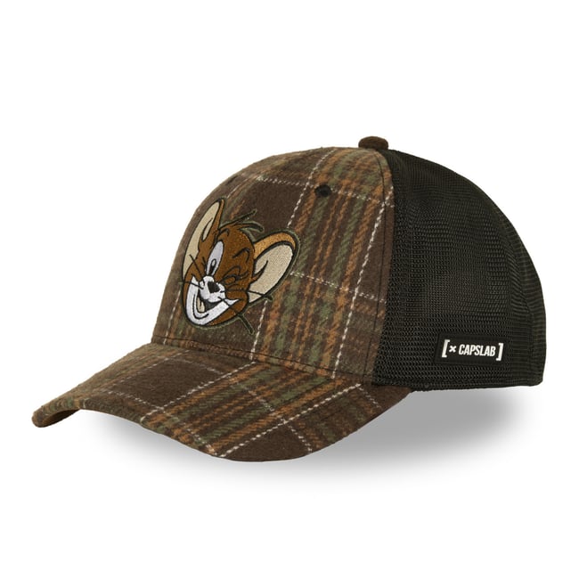 Casquette trucker Tom & Jerry marron/kaki/beige/noir/blanc <span itemprop=