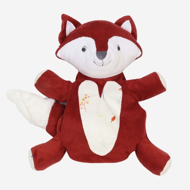 Peluche marionnette Renard - Cache Cache en Forêt terracotta <span itemprop=