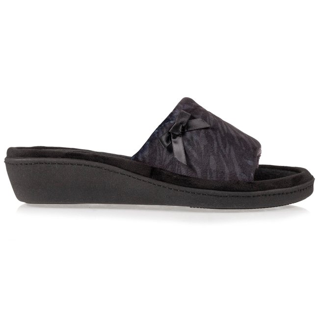 Chaussons Mules ouvertes noir <span itemprop=