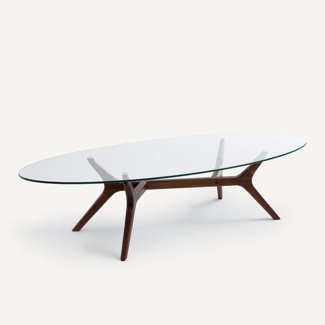 Couchtisch Maricielo, Nussbaum und Glas walnuss AM.PM