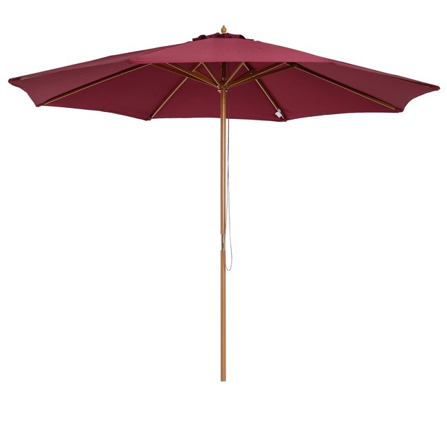 Parasol rond grande taille rouge rouge <span itemprop=