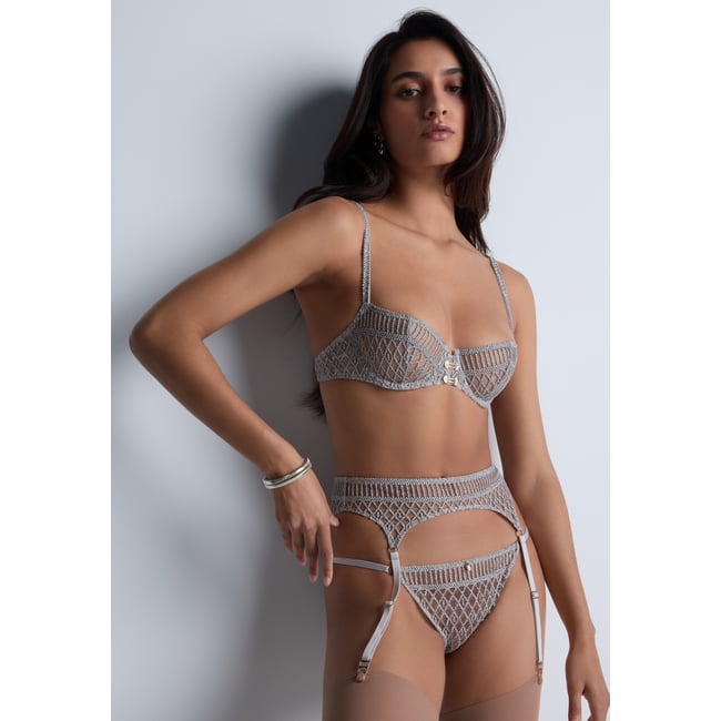 Porte-jarretelles Stardust Dream argenté <span itemprop=