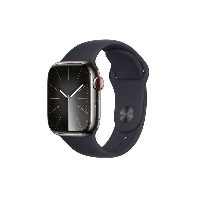 Montre connectée Serie 9 Cellular 41mm Acier/Graphite Minuit S/M noir <span itemprop=