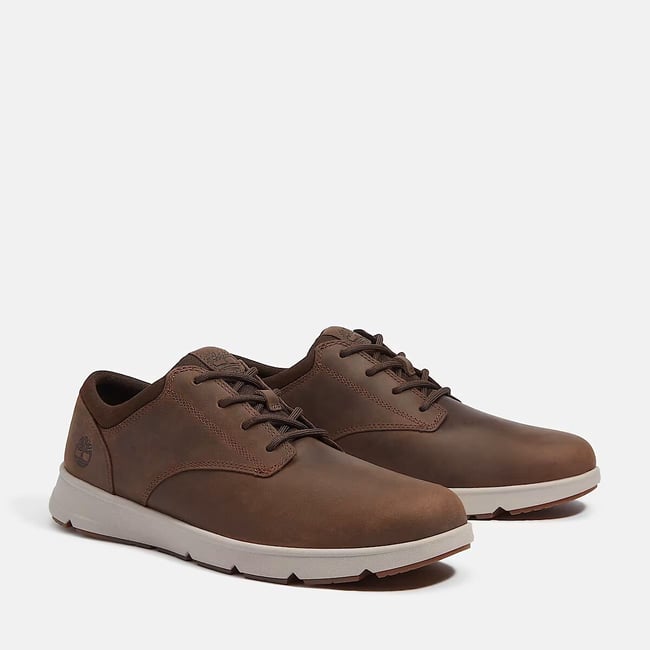 Parker Street Low Lace Leather Trainers, dark brown, TIMBERLAND