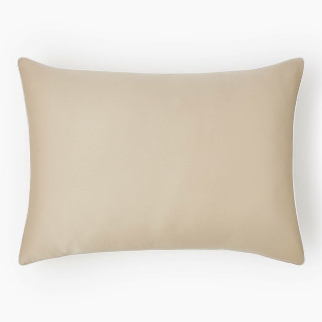 Taie d'oreiller satin de coton bio bis <span itemprop=