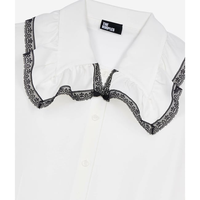 Chemisier En Dentelle Blanche The Kooples Taille 1 - Excellent État, Manches Longues