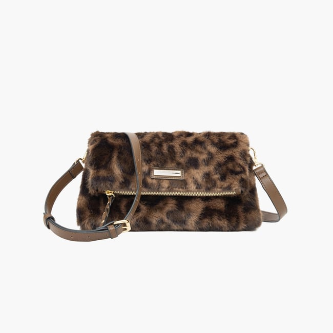 Sac multi poches léopard Tigra doré <span itemprop=