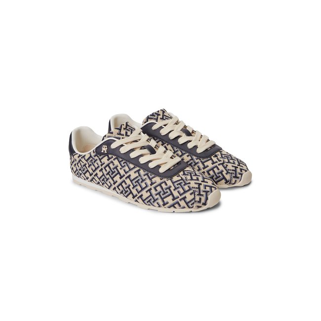 Baskets BELLA MONOGRAM bleu marine <span itemprop=