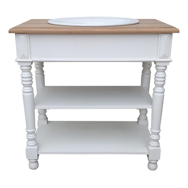 Meuble pour vasque Couleur blanc <span itemprop=