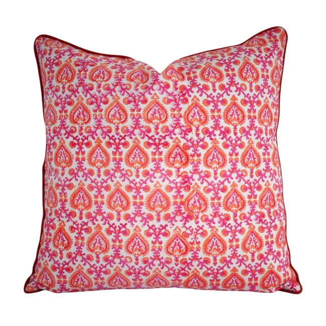 Housse de coussin Jaipur orange, rose <span itemprop=