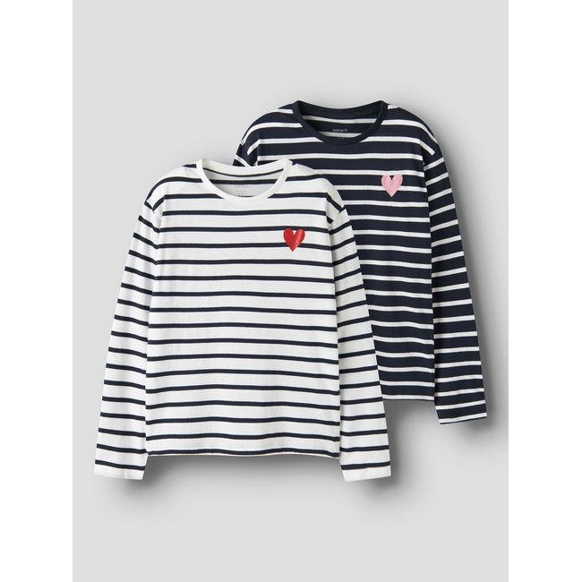T-Shirt Coton biologique - Lot de 2 bleu - dark sapphire1 <span itemprop=