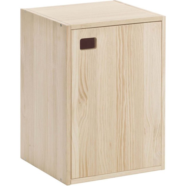 Armoire en pin brut 1 porte 2 tablettes Dinamic Couleur with_storage <span itemprop=