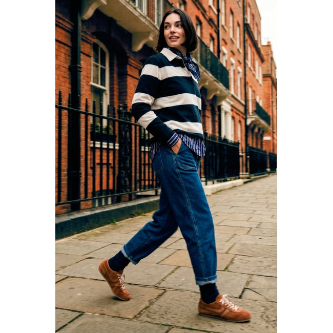 Jean taille élastique - coton jean clair <span itemprop=