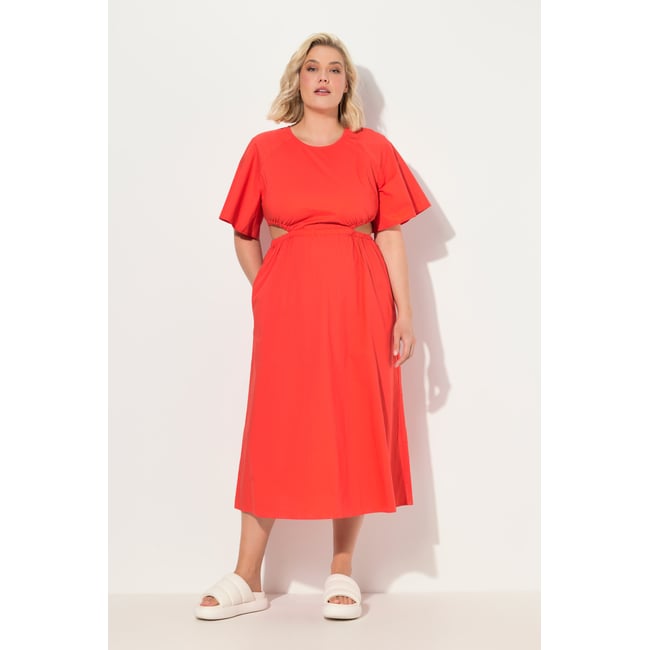 Robe maxi avec découpes poivron <span itemprop=
