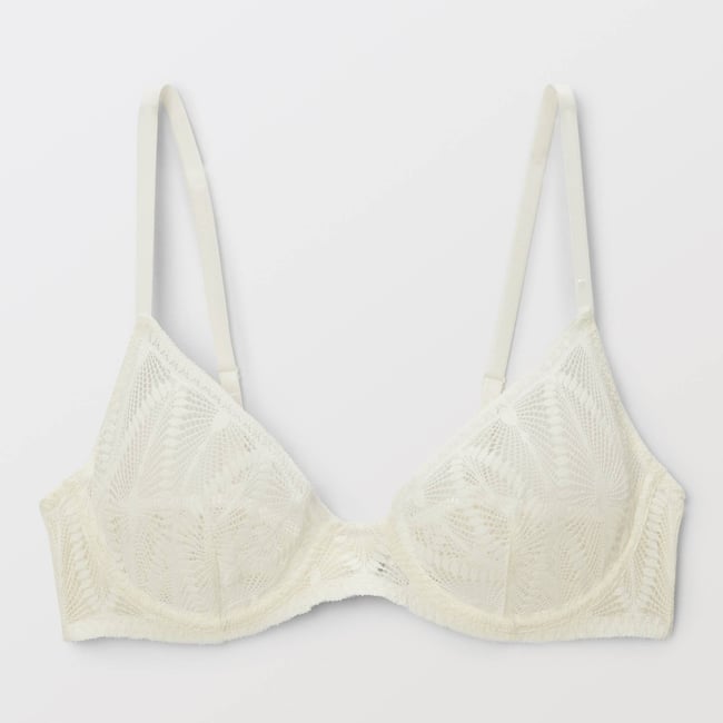 Soutien-gorge corbeille balconnet MALIA en dentelle ecru <span itemprop=