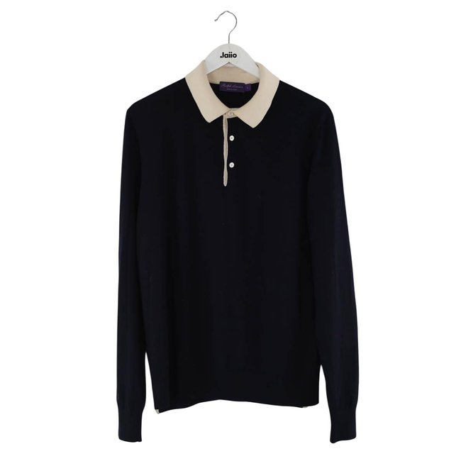 Pull en laine - Très Bon État bleu <span itemprop=