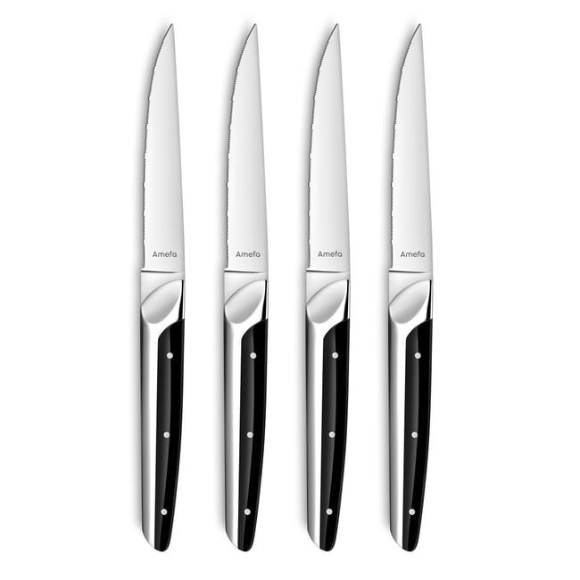 Coffret 4 couteaux steak - EMPEROR noir <span itemprop=