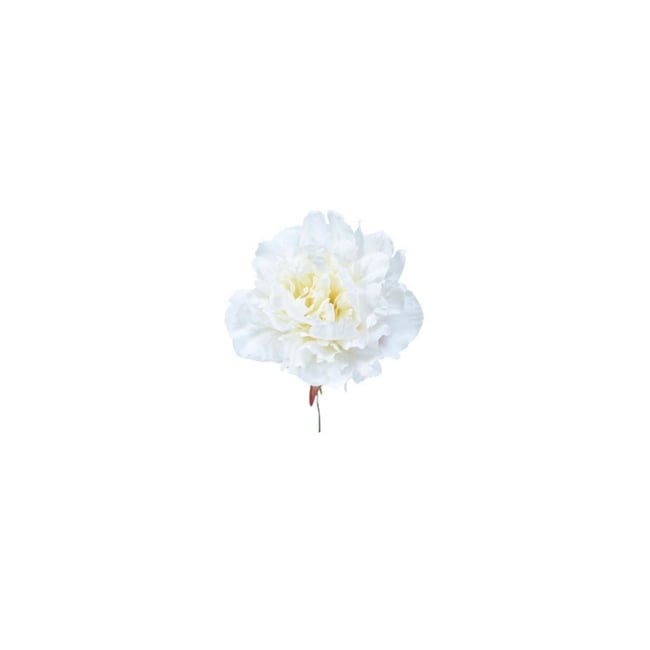 Tige de pivoine à piquer artificielle H18 Couleur blanc <span itemprop=