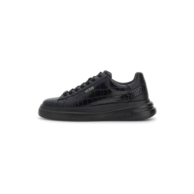 Sneakers En Mélange De Cuir Elba noir <span itemprop=