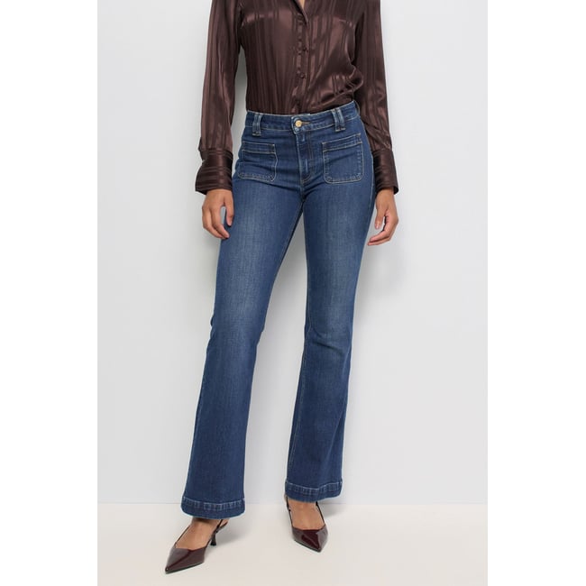 JEAN DESTINY PUSH UP FLARE bleu denim <span itemprop=