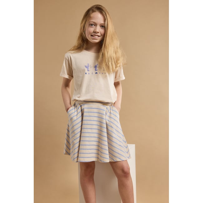 Jupe rayée en coton léger KIDS marmo/bleu lavande e24 <span itemprop=
