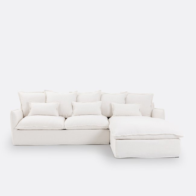 Corner thick linen Bultex sofa bed, Odna - LA REDOUTE INTERIEURS