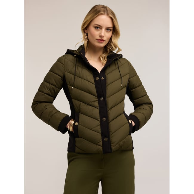 Veste matelassée légère verde militare <span itemprop=