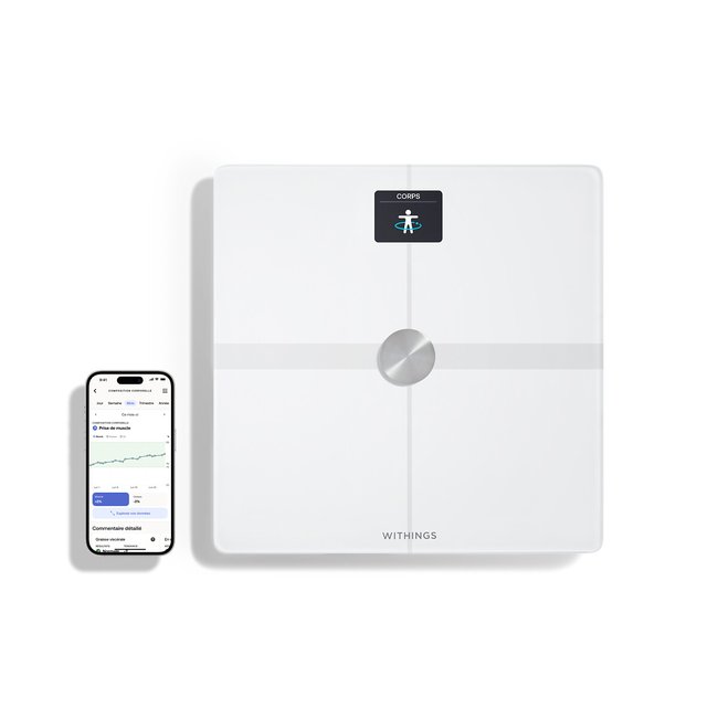 Pèse personne Body Smart blanc <span itemprop=