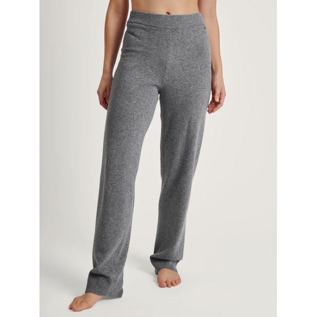 Pantalon tricoté en laine vierge Laine THE COSY COLLECTION cosy grey melé <span itemprop=