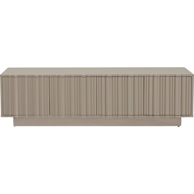 Meuble TV façade ondulée, STUCCO Couleur gris <span itemprop=