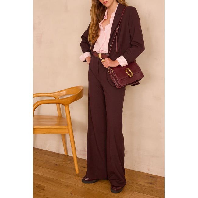 Pantalon large LAYLA violet <span itemprop=