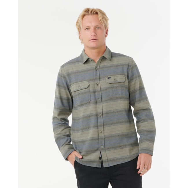 Chemise en flanelle LINE UP cactus profond <span itemprop=