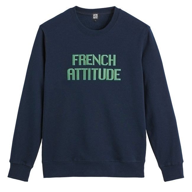 Свитшот с круглым вырезом cиний темный LA REDOUTE COLLECTIONS