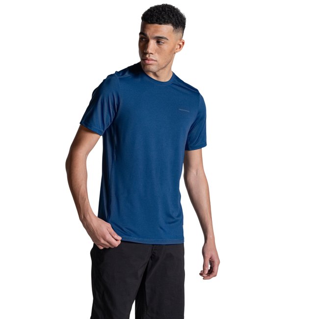 T-shirt cintré motif/style réfléchissant CHARON bleu roi <span itemprop=
