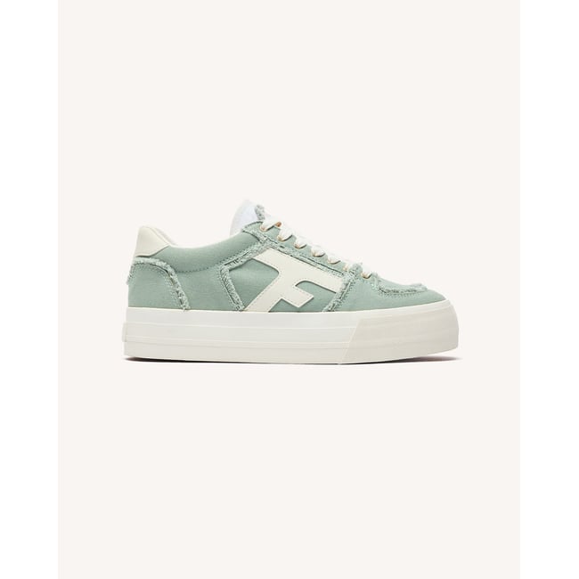 Tennis basses tissu WALNUT PLATFORM vert clair <span itemprop=