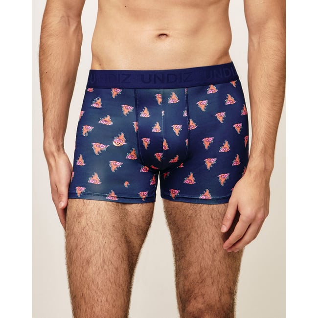 Boxer en microfibre à motifs fantaisie REPEATIZ CHILL bleu <span itemprop=