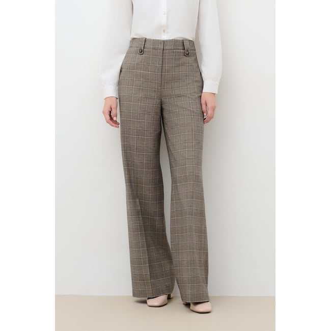 Pantalon large ample POLIVIER taupe <span itemprop=