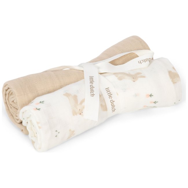 Set de 2 langes blanc, beige <span itemprop=