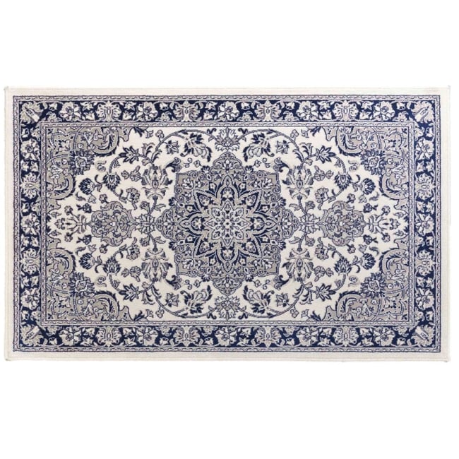 Tapis Rectangulaire 68x110  Tissé Cherine Bleu Couleur v002232 <span itemprop=