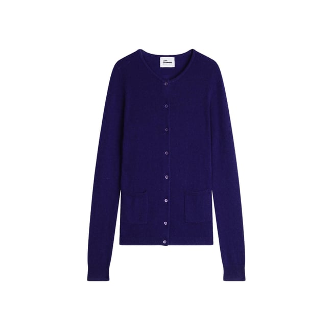 Cardigan Col Rond Purple Katharine violet foncé <span itemprop=