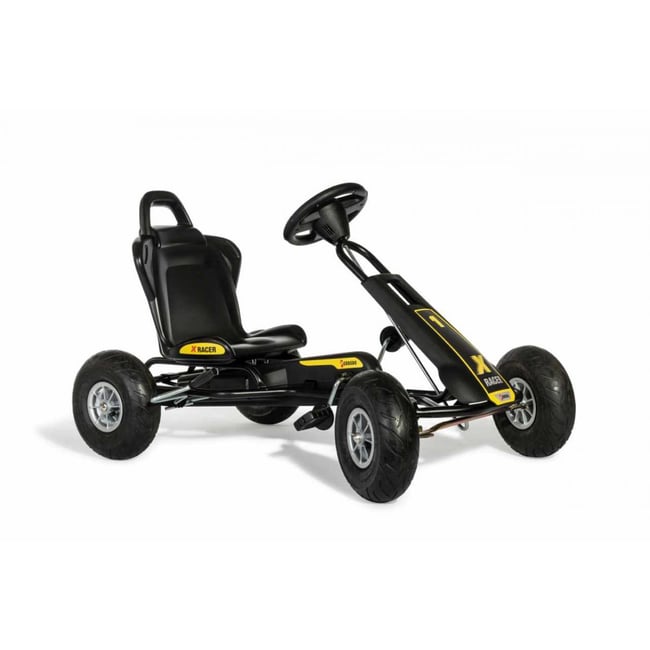 Kart à pédales FerbedoGoKart ATX-Racer jaune <span itemprop=