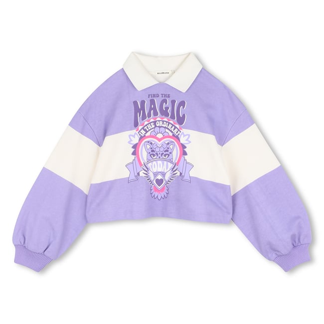 Sweat à rayures violet tulip <span itemprop=