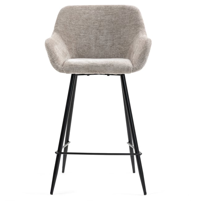 Chaise snack tissu chenille Couleur taupe <span itemprop=