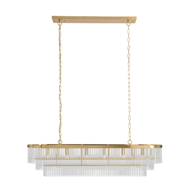 Lustre à pampille doré POOL Couleur doré <span itemprop=