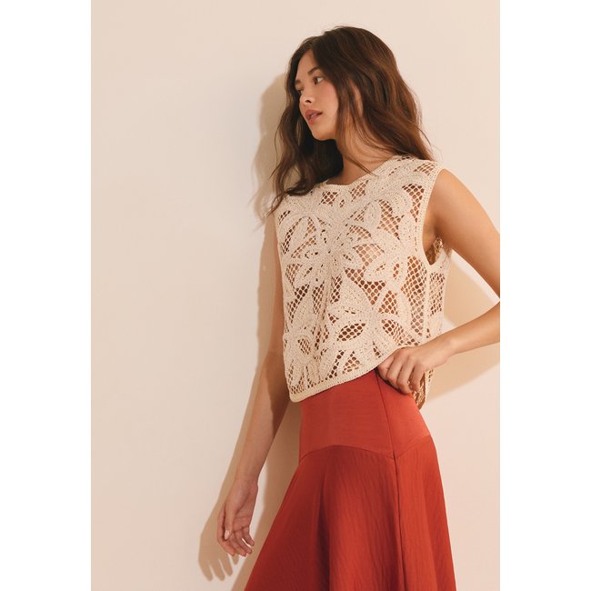 T-shirt avec broderie ALAIN TS perle <span itemprop=